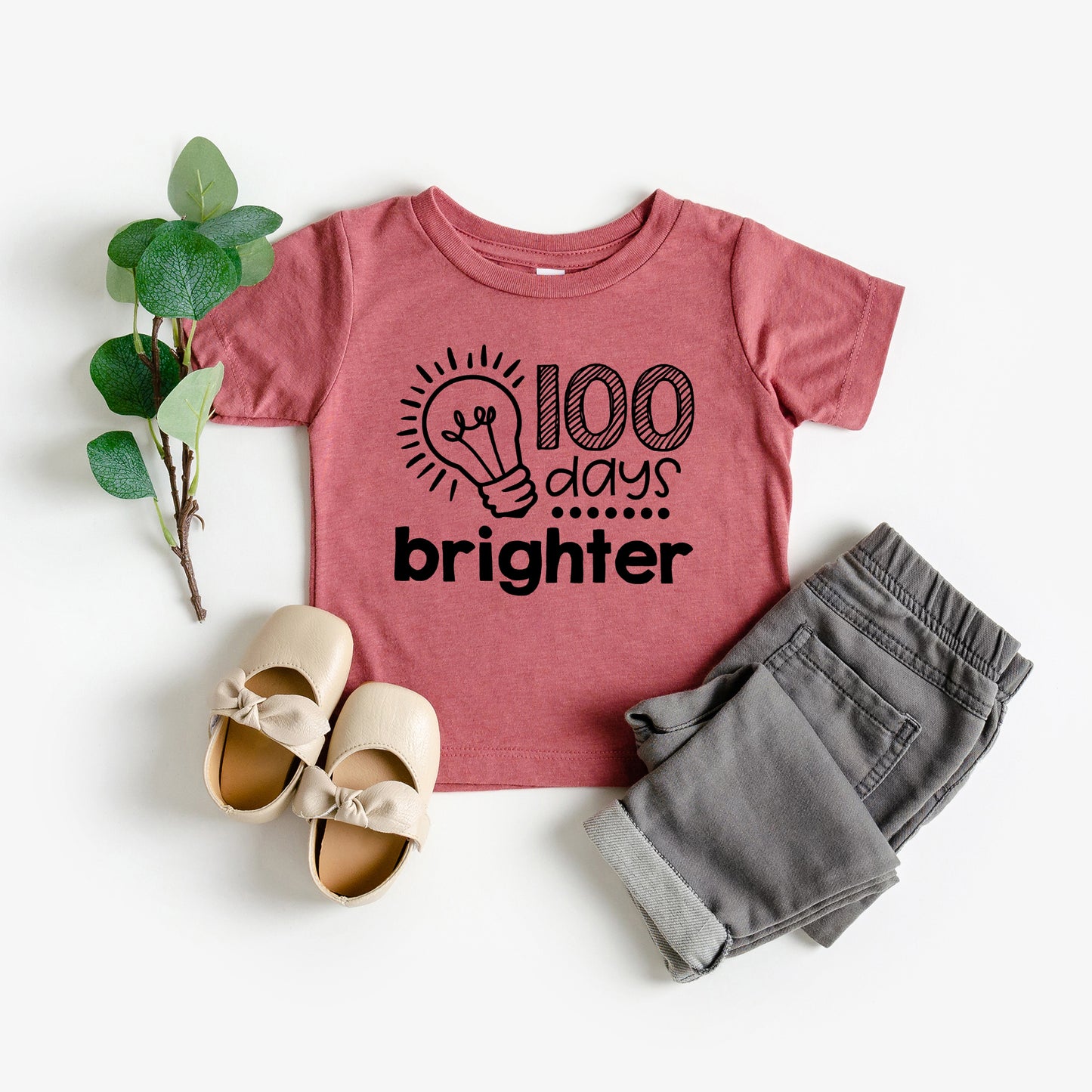 100 Days Brighter | Toddler Graphic Short Sleeve Tee