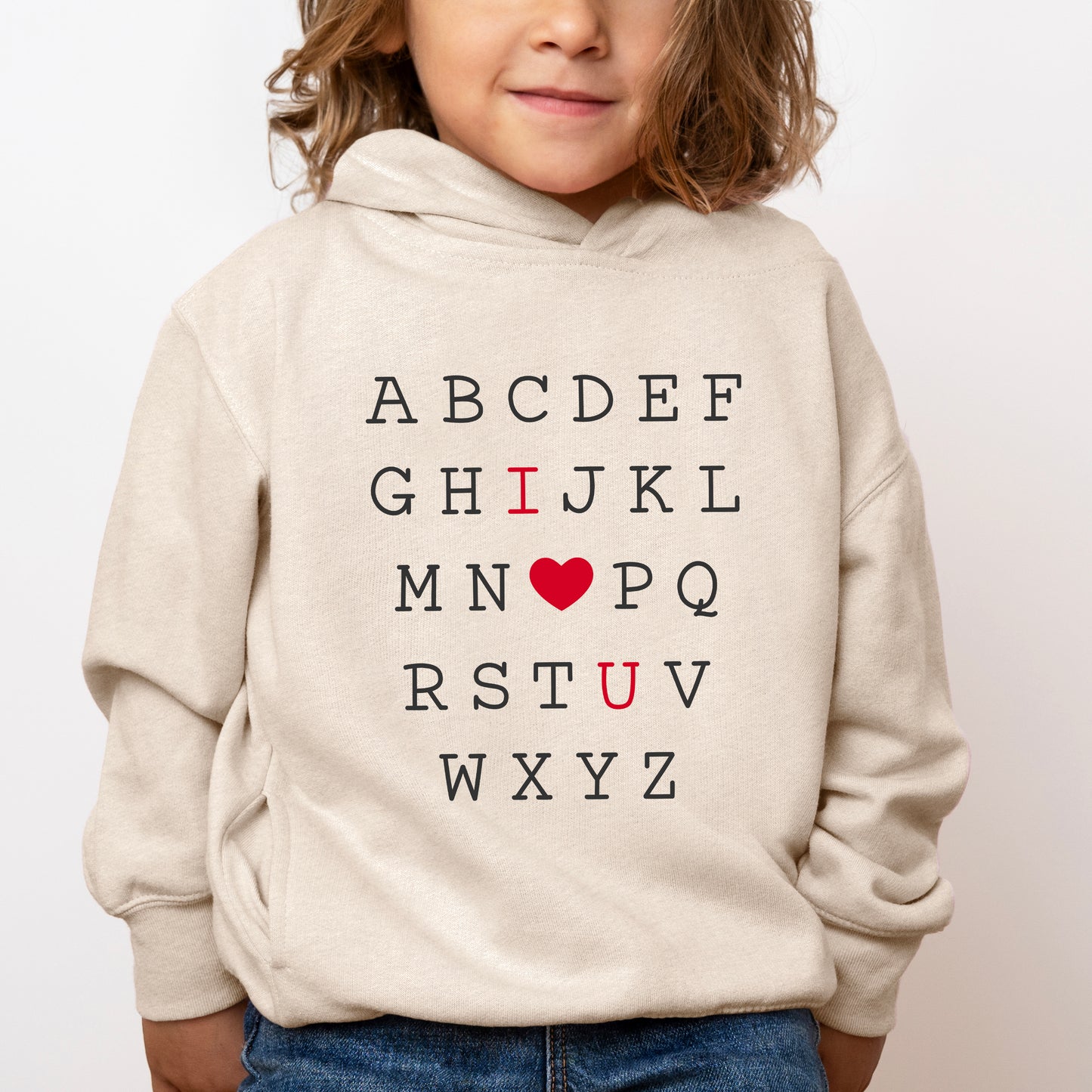 Alphabet I Love You | Toddler Graphic Hoodie