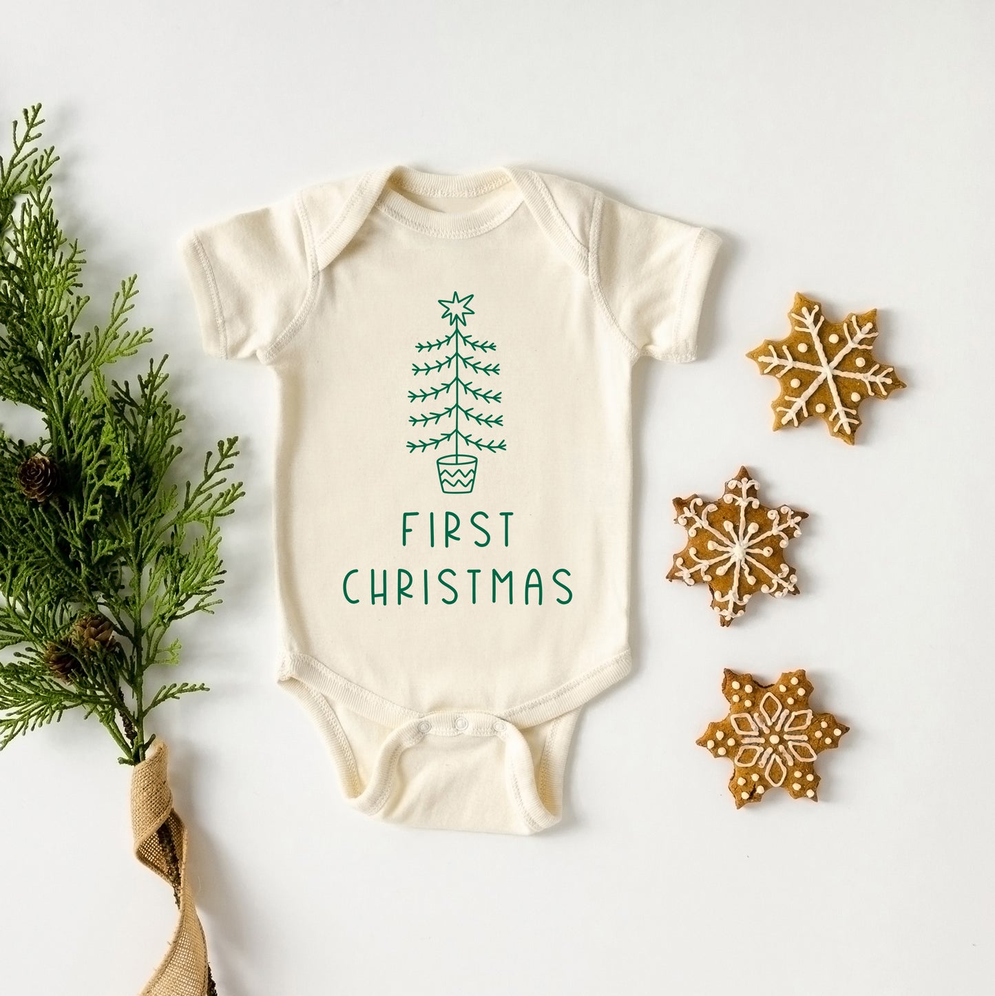 First Christmas Tree | Baby Graphic Short Sleeve Onesie