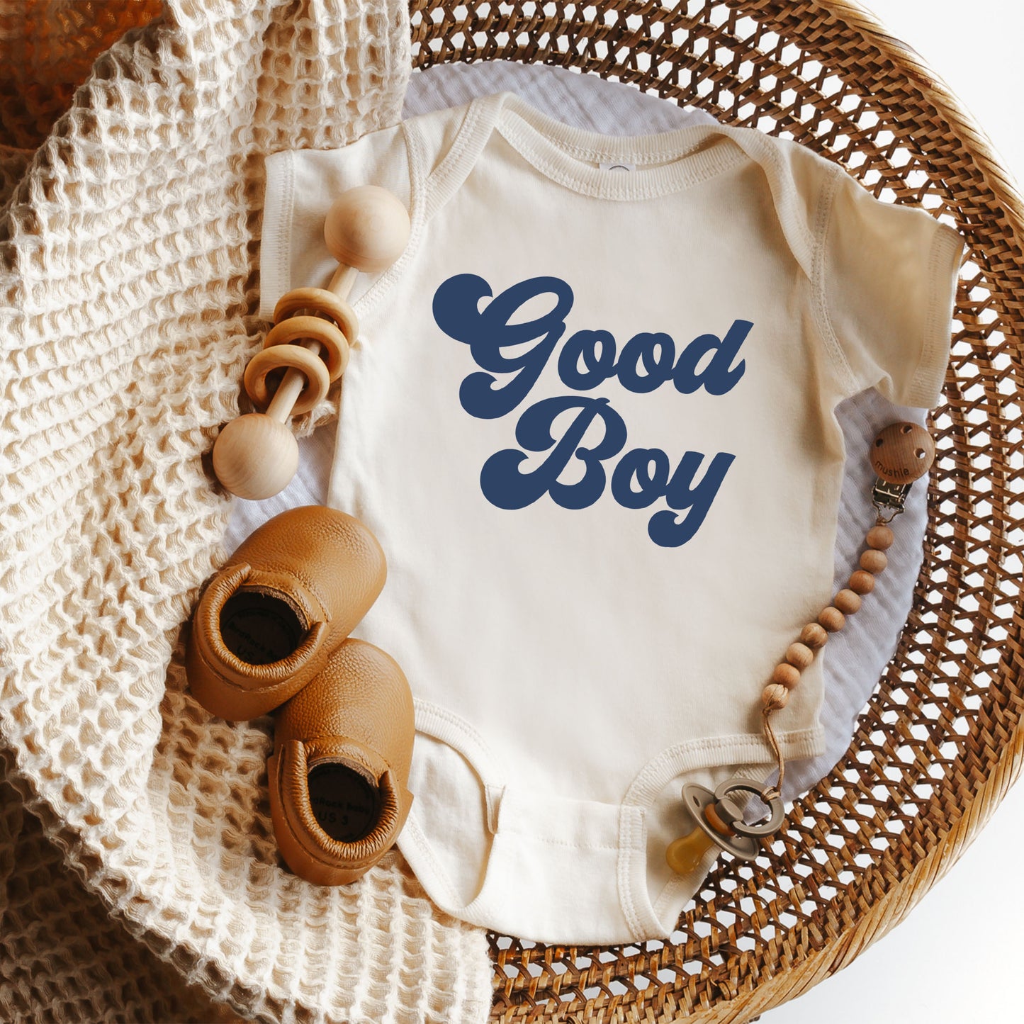 Good Boy Retro | Baby Graphic Short Sleeve Onesie