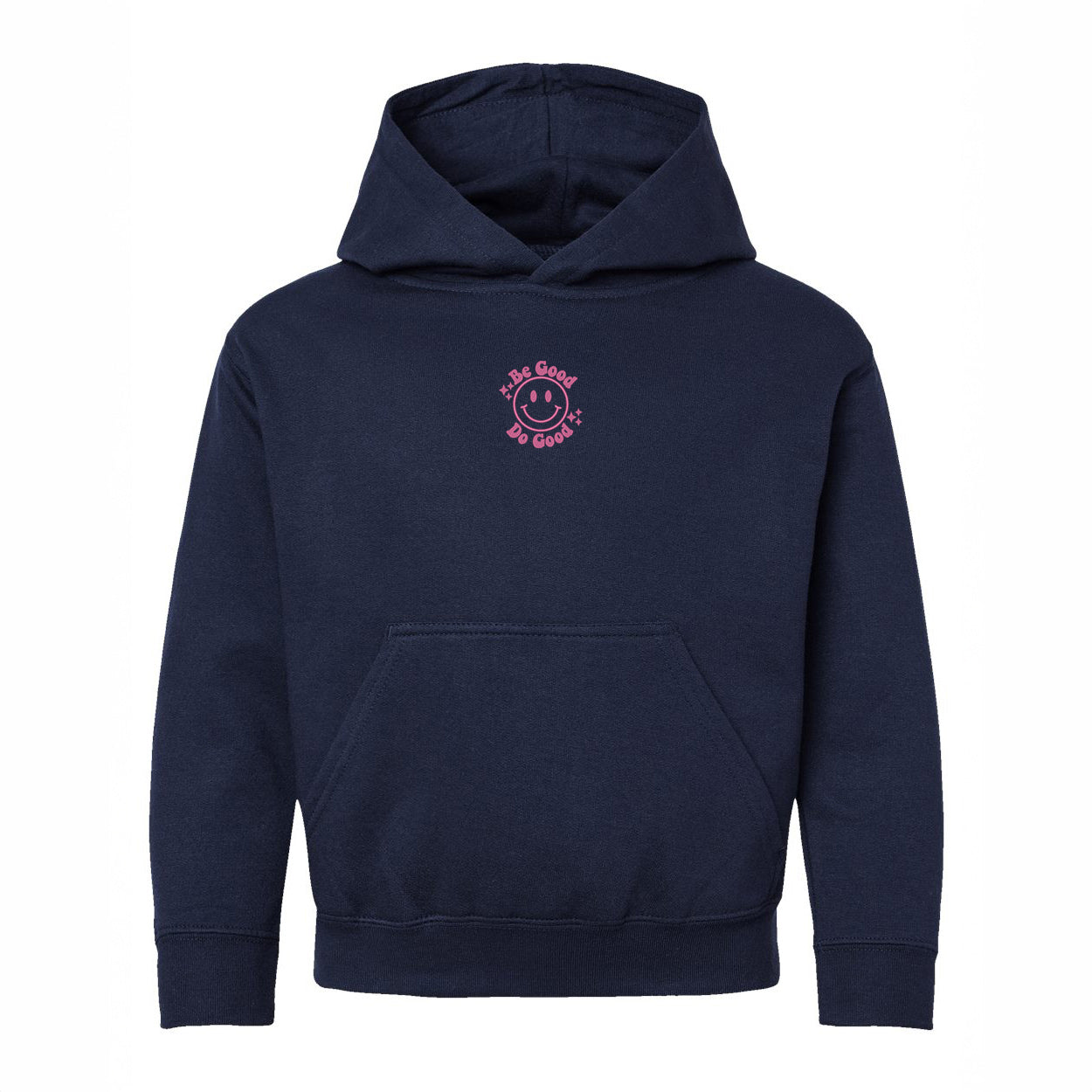 Embroidered Be Good Do Good Smiley Face | Youth Graphic Hoodie