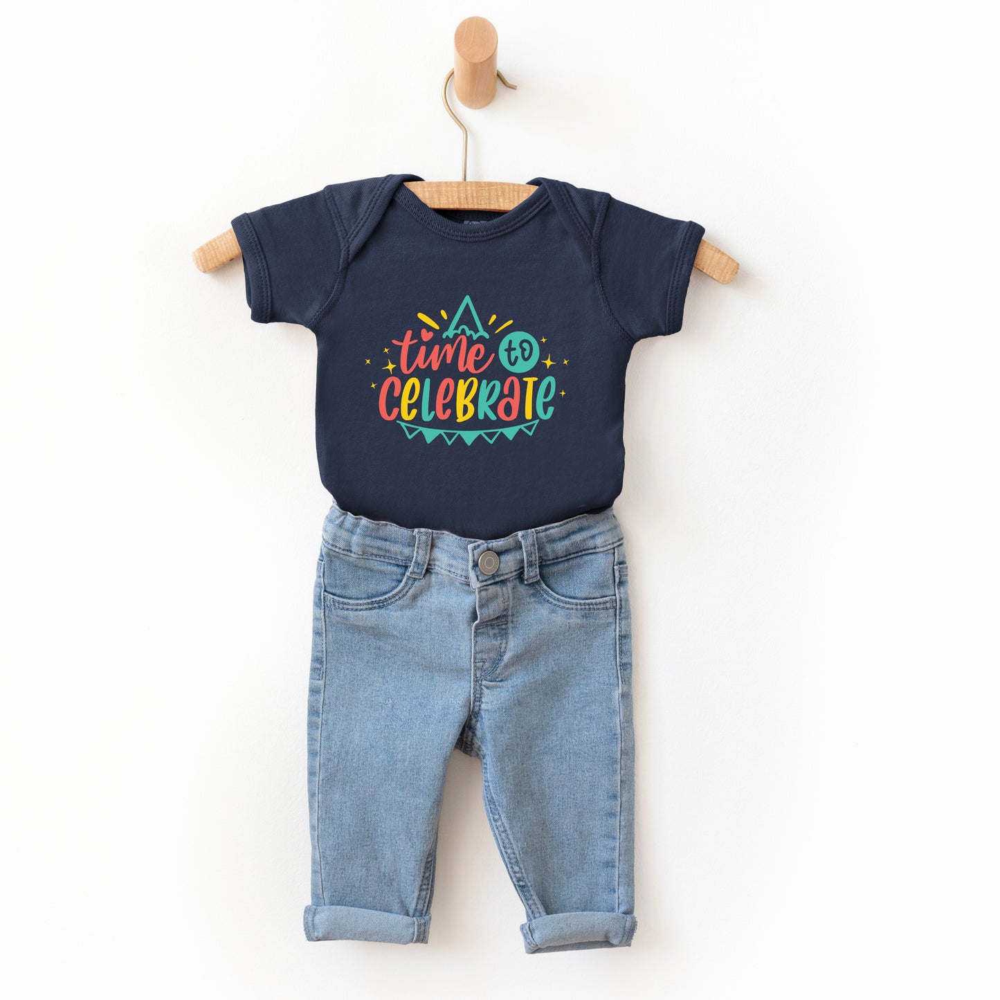 Time To Celebrate | Baby Graphic Short Sleeve Onesie