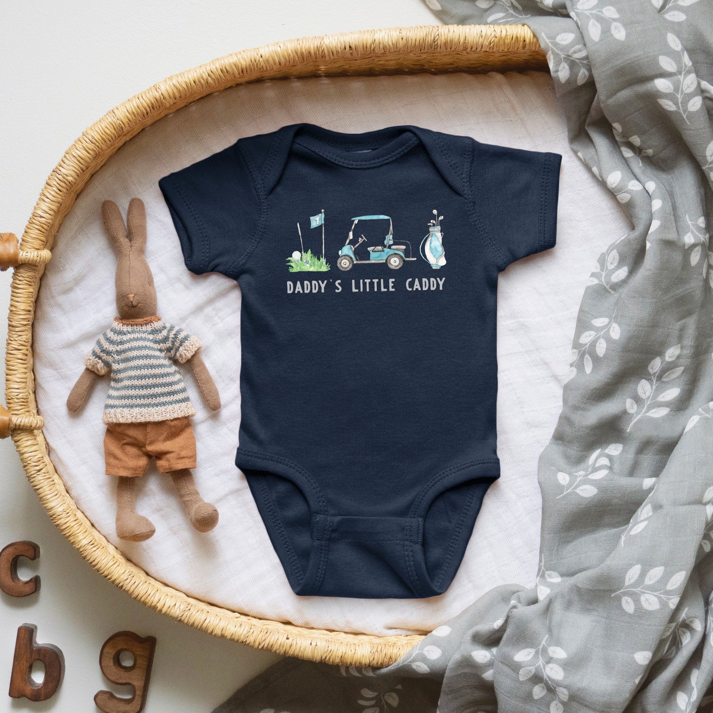 Daddy's Little Caddy | Baby Graphic Short Sleeve Onesie