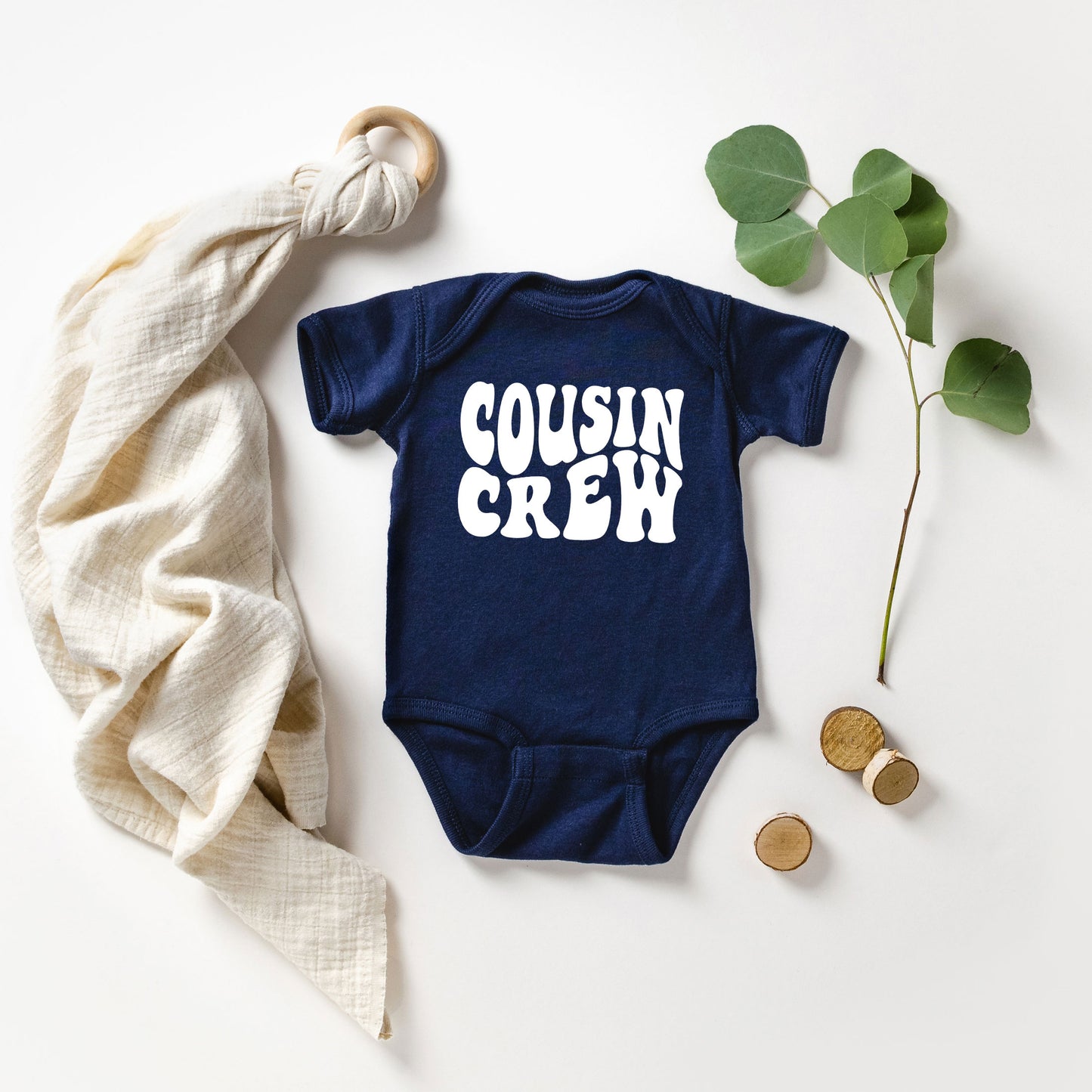 Cousin Crew Wavy | Baby Graphic Short Sleeve Onesie