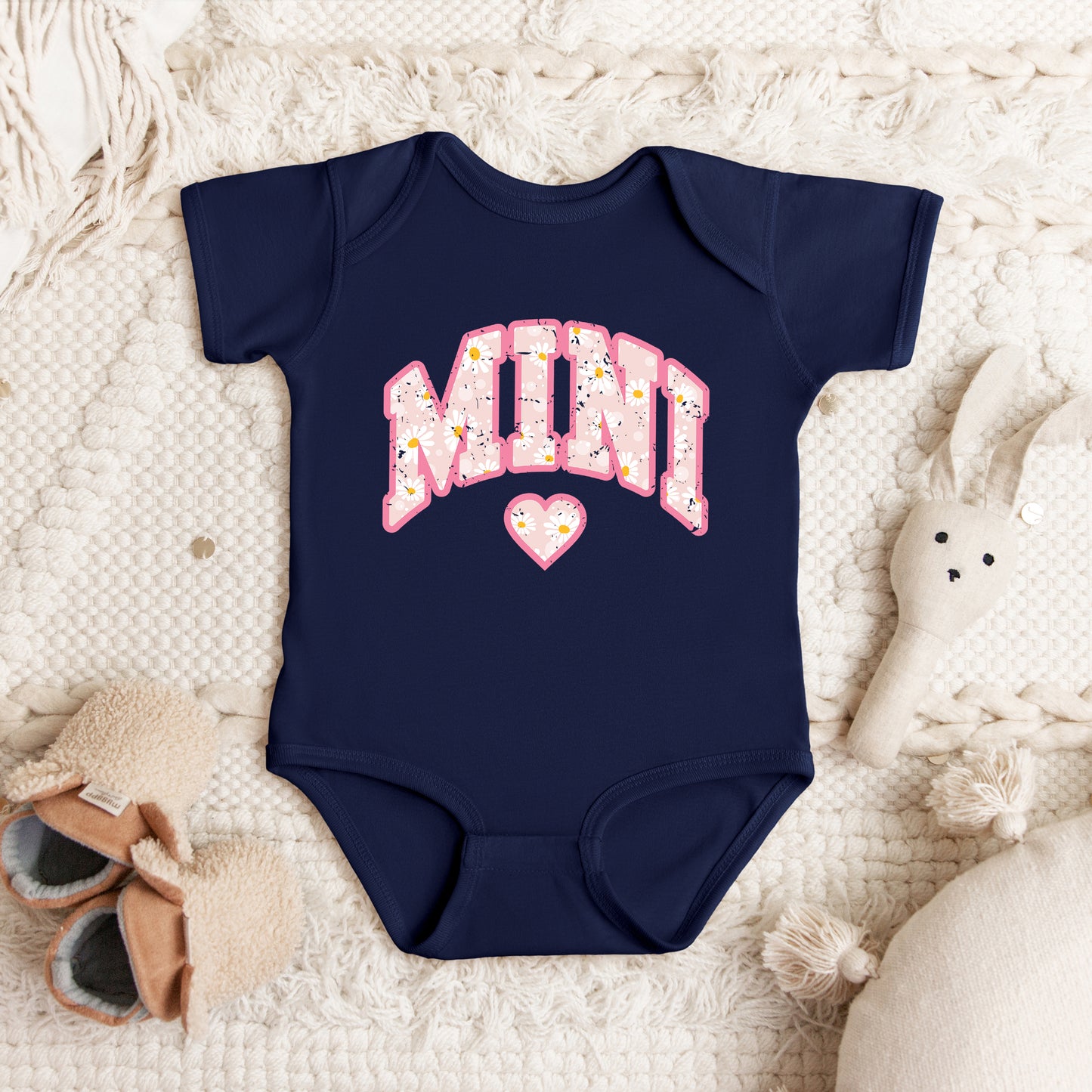 Mini Curved Floral | Baby Graphic Short Sleeve Onesie