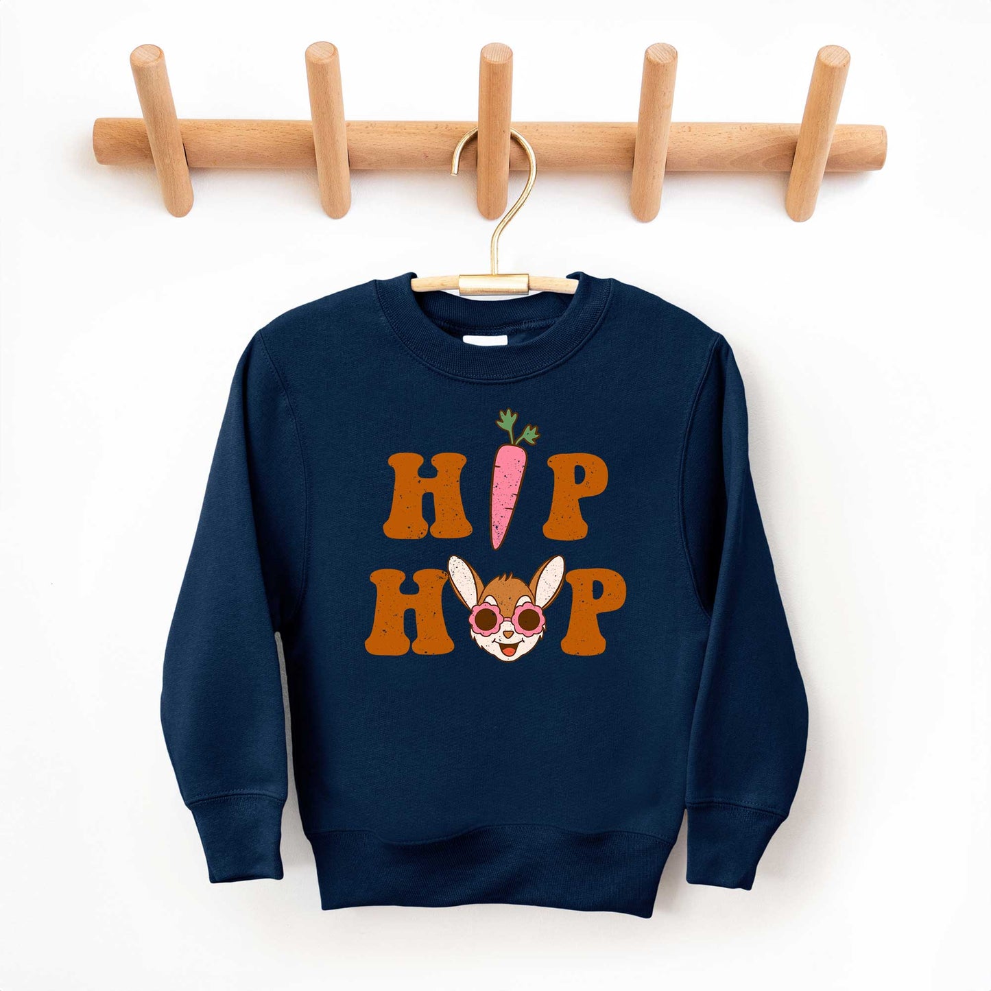 Hip Hop Bunny With Glasses | Youth Graphic Sweatshirt