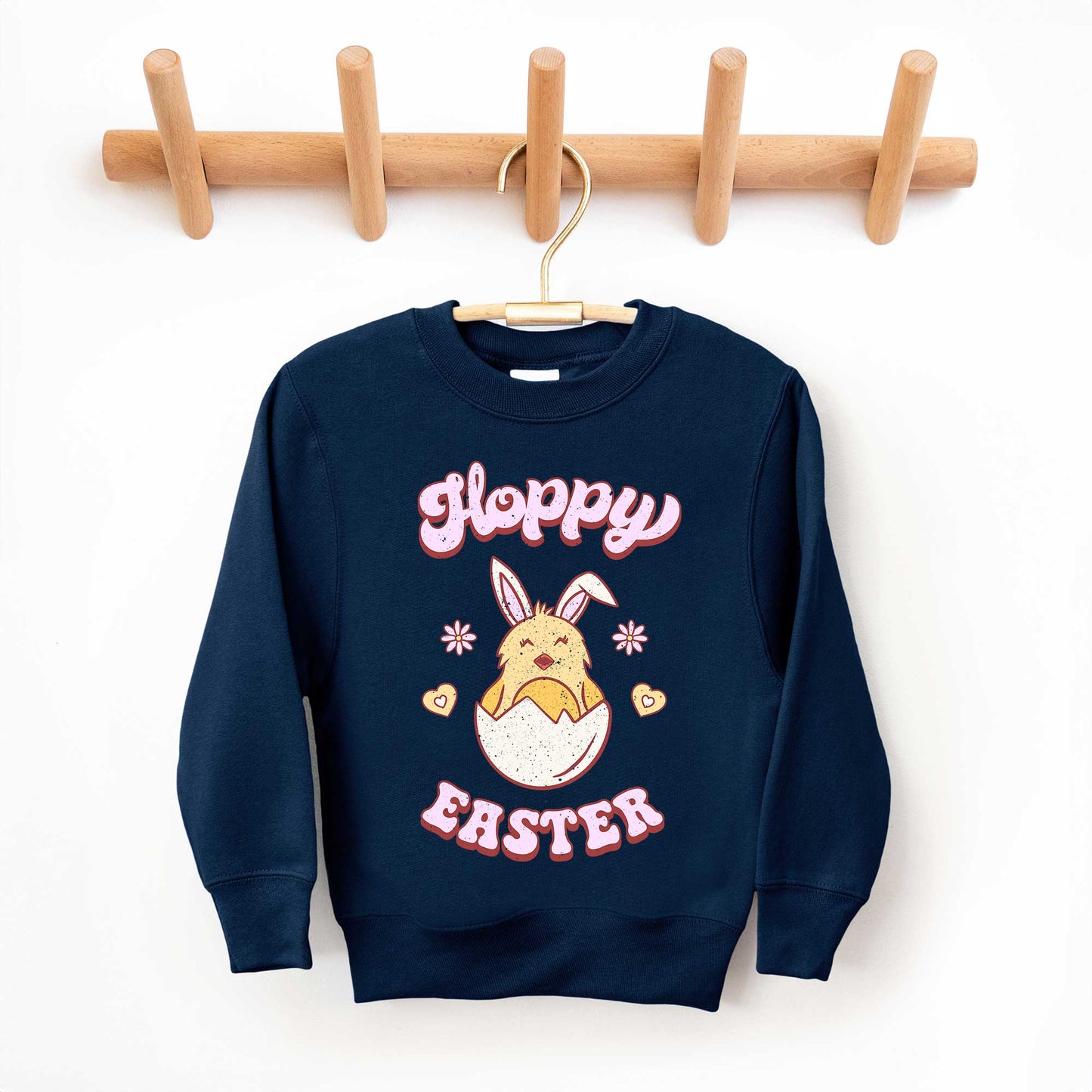 Hoppy Easter Chick Colorful | Youth Graphic Sweatshirt