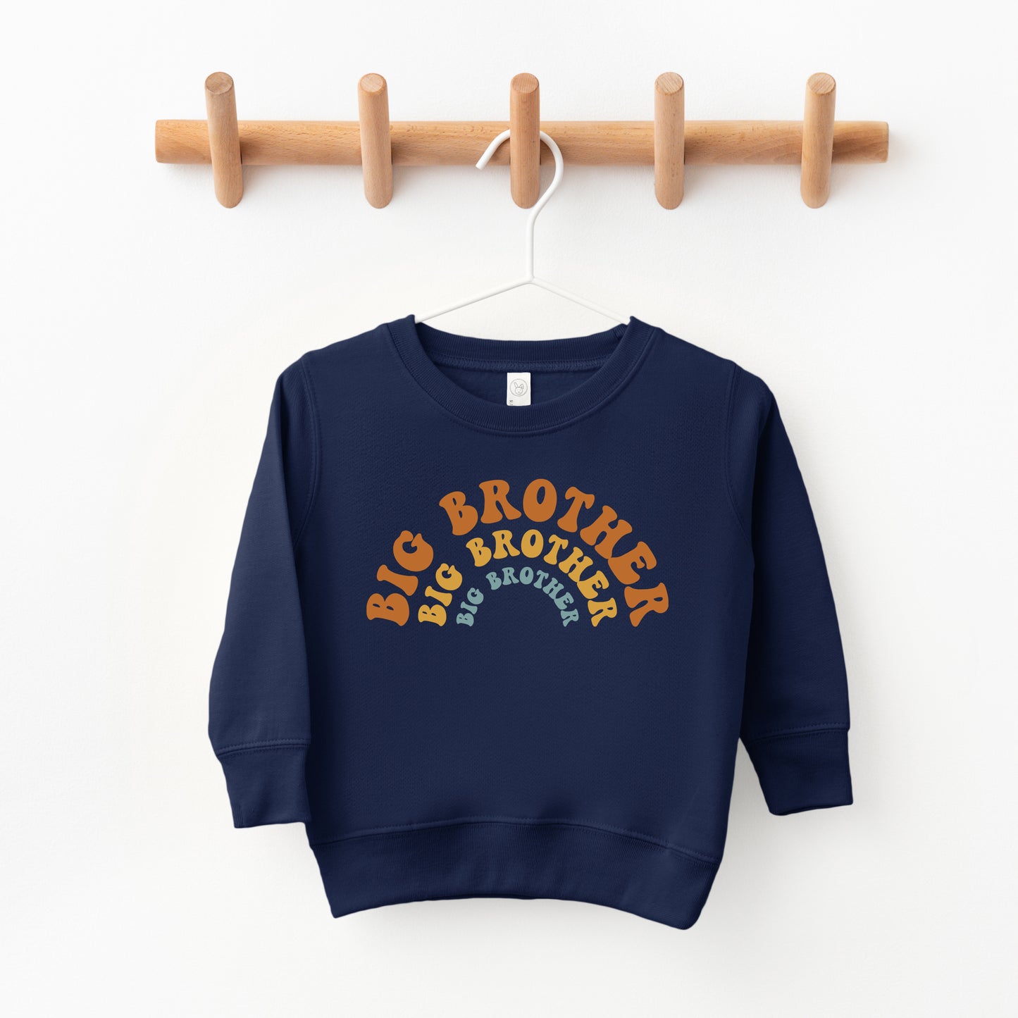 Big Brother Stacked Curved | Toddler Graphic Sweatshirt