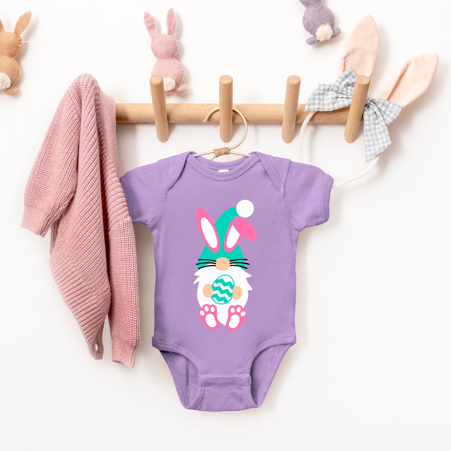 Gnome Bunny | Baby Graphic Short Sleeve Onesie