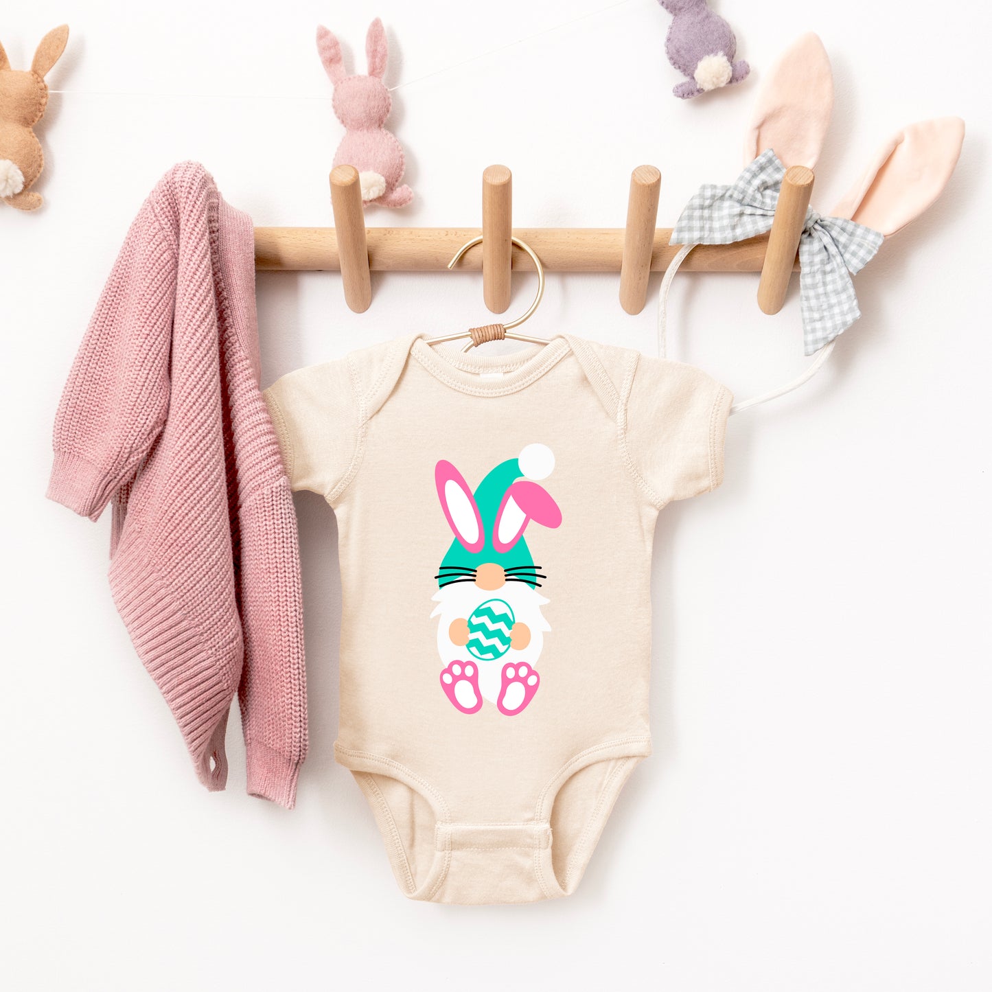 Gnome Bunny | Baby Graphic Short Sleeve Onesie