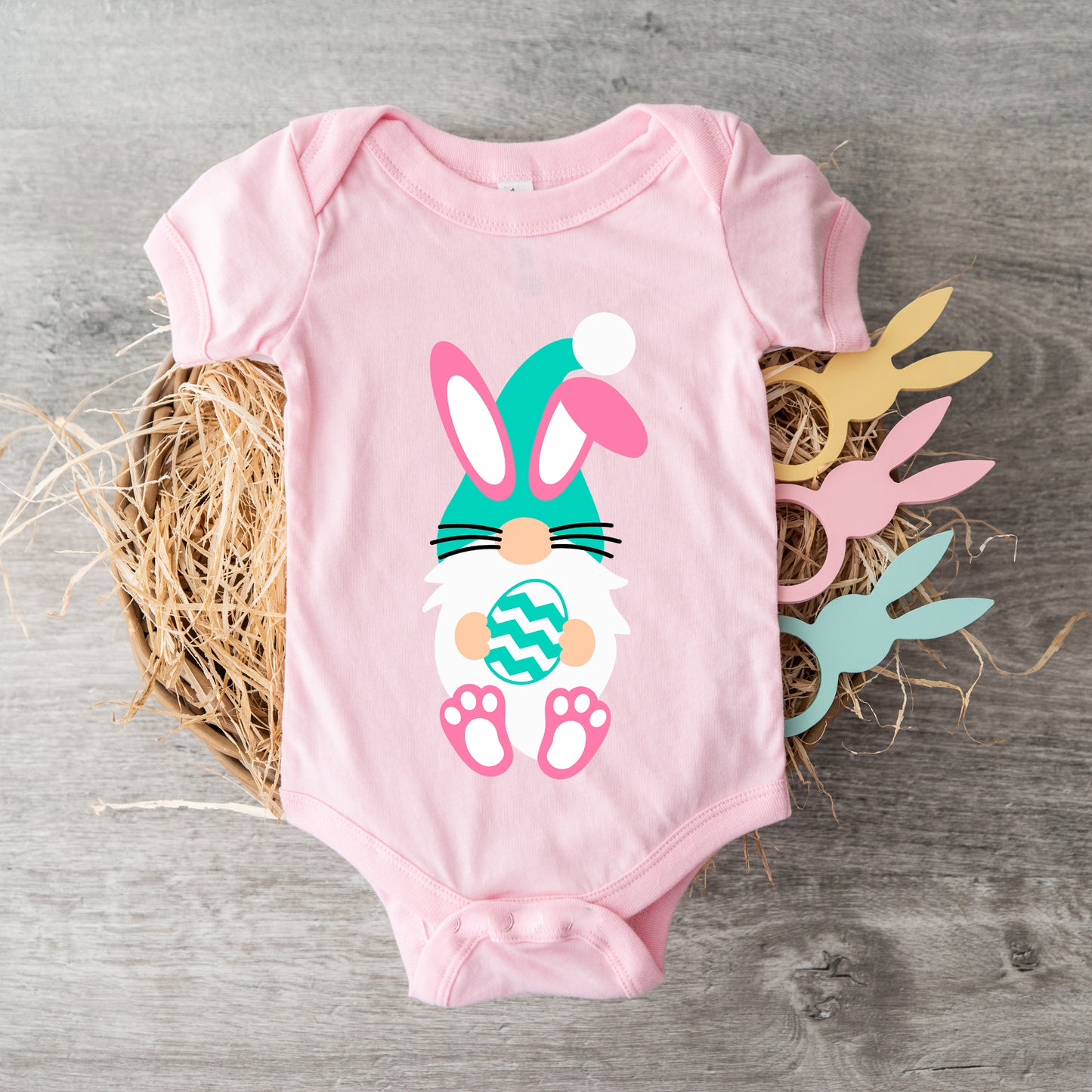Gnome Bunny | Baby Graphic Short Sleeve Onesie