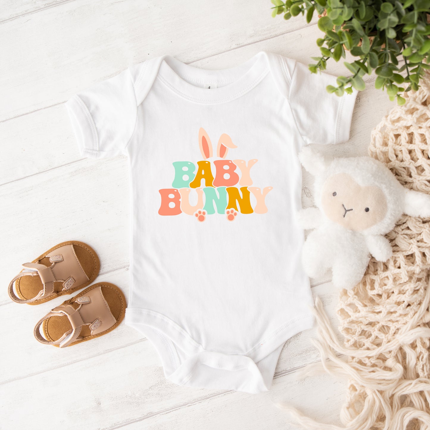 Baby Bunny Ears | Baby Graphic Short Sleeve Onesie