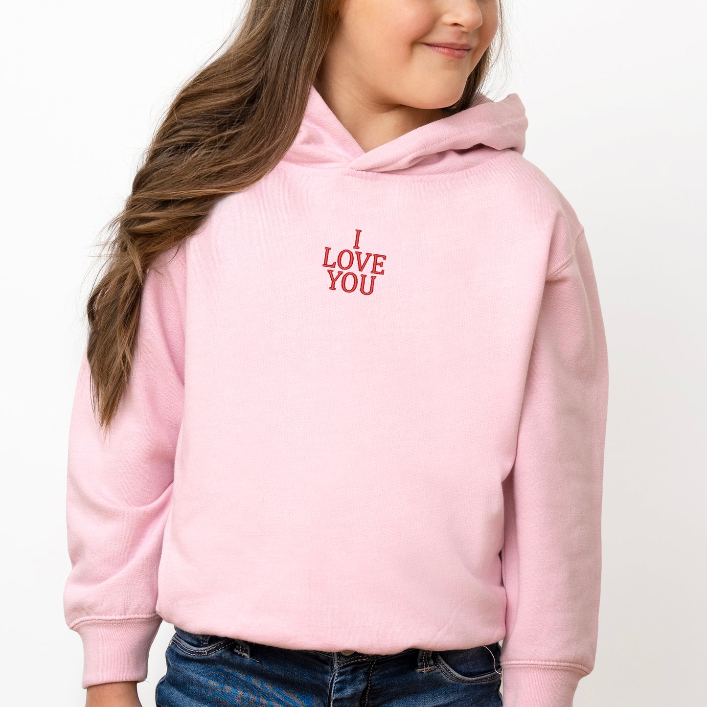 Embroidered I Love You Words | Toddler Graphic Hoodie