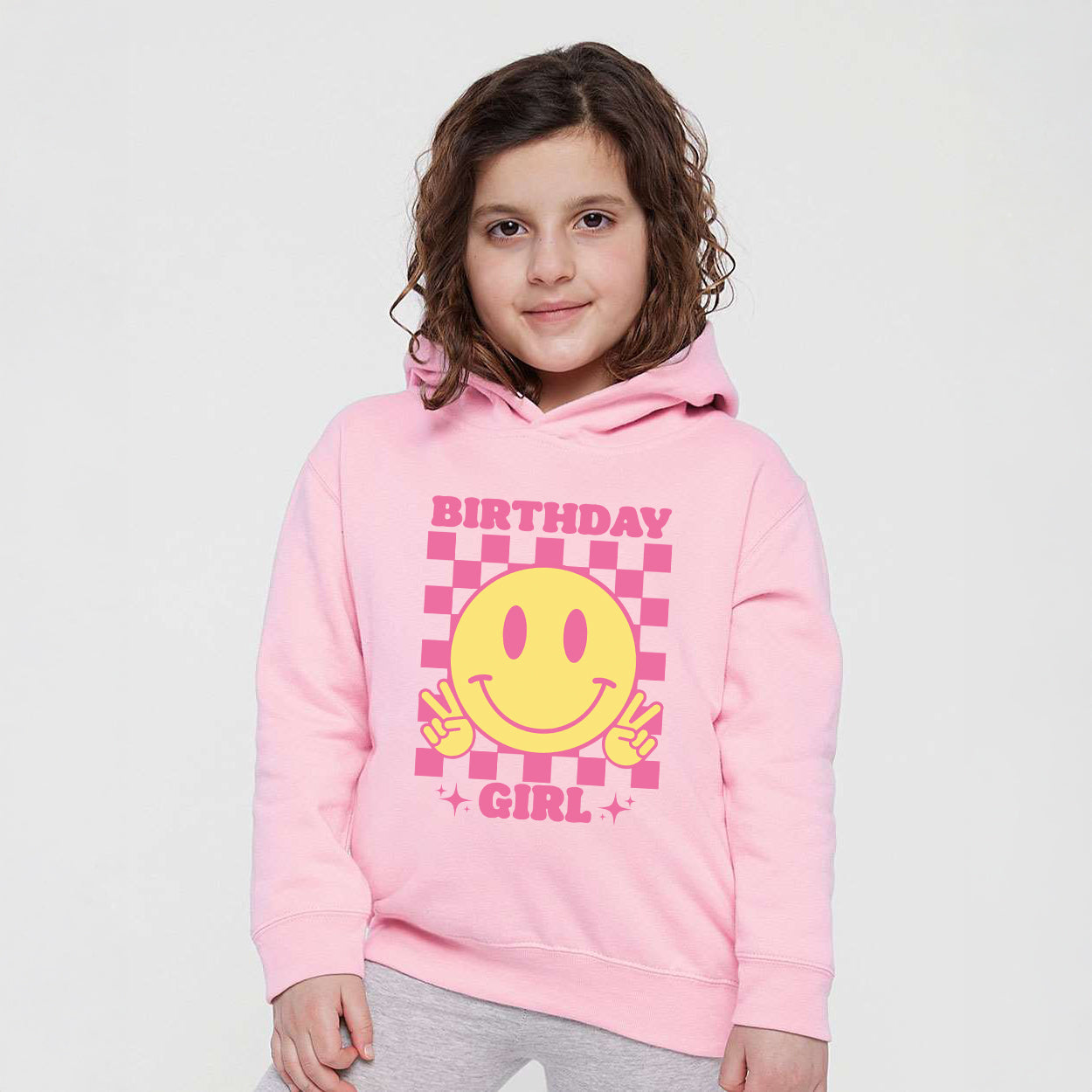 Birthday Girl Checkered | Toddler Graphic Hoodie