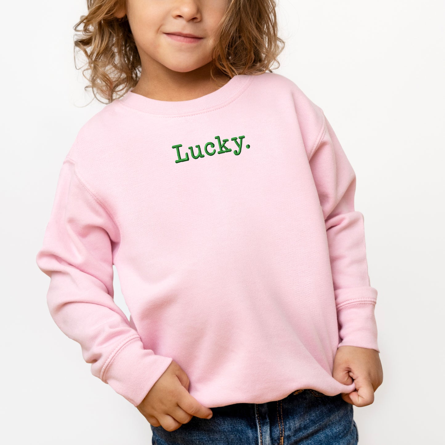 Embroidered Lucky Typewriter | Toddler Graphic Sweatshirt