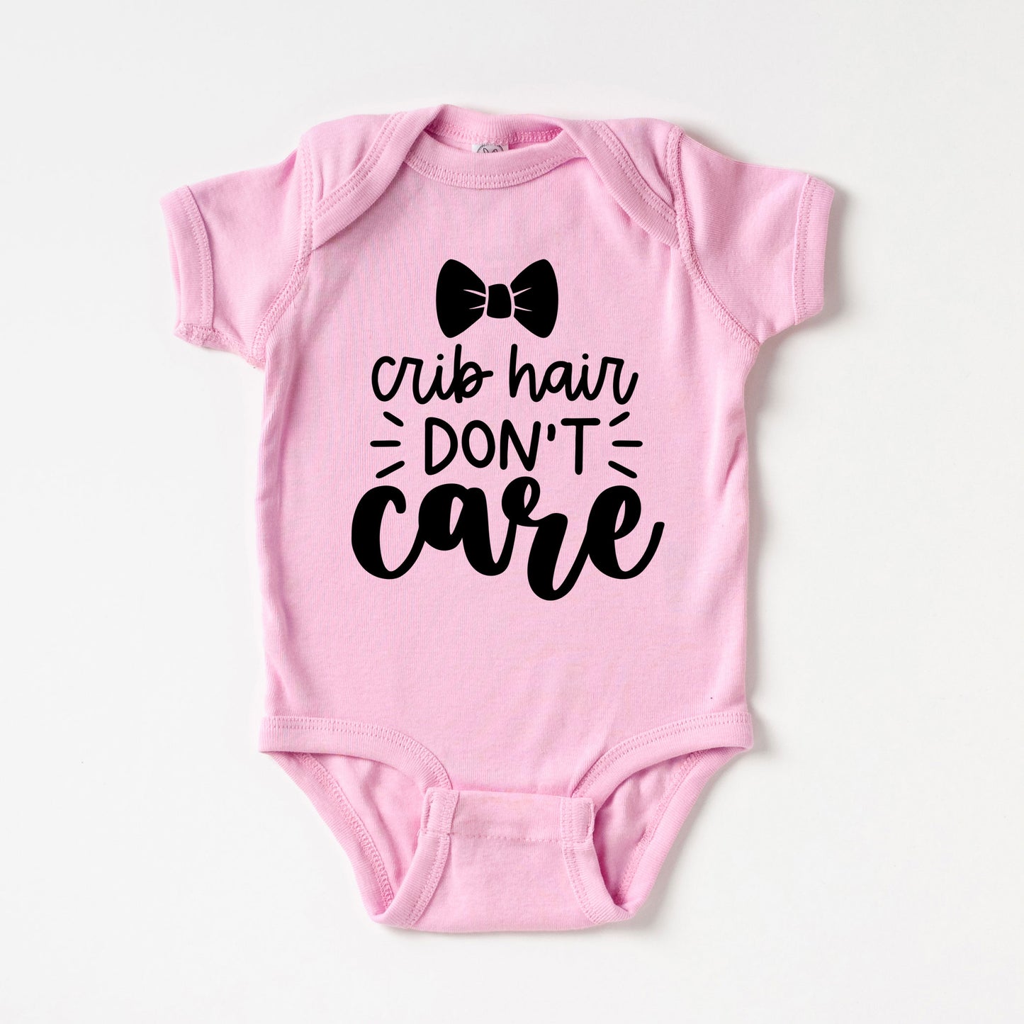 Crib Hair Don't Care | Baby Graphic Short Sleeve Onesie