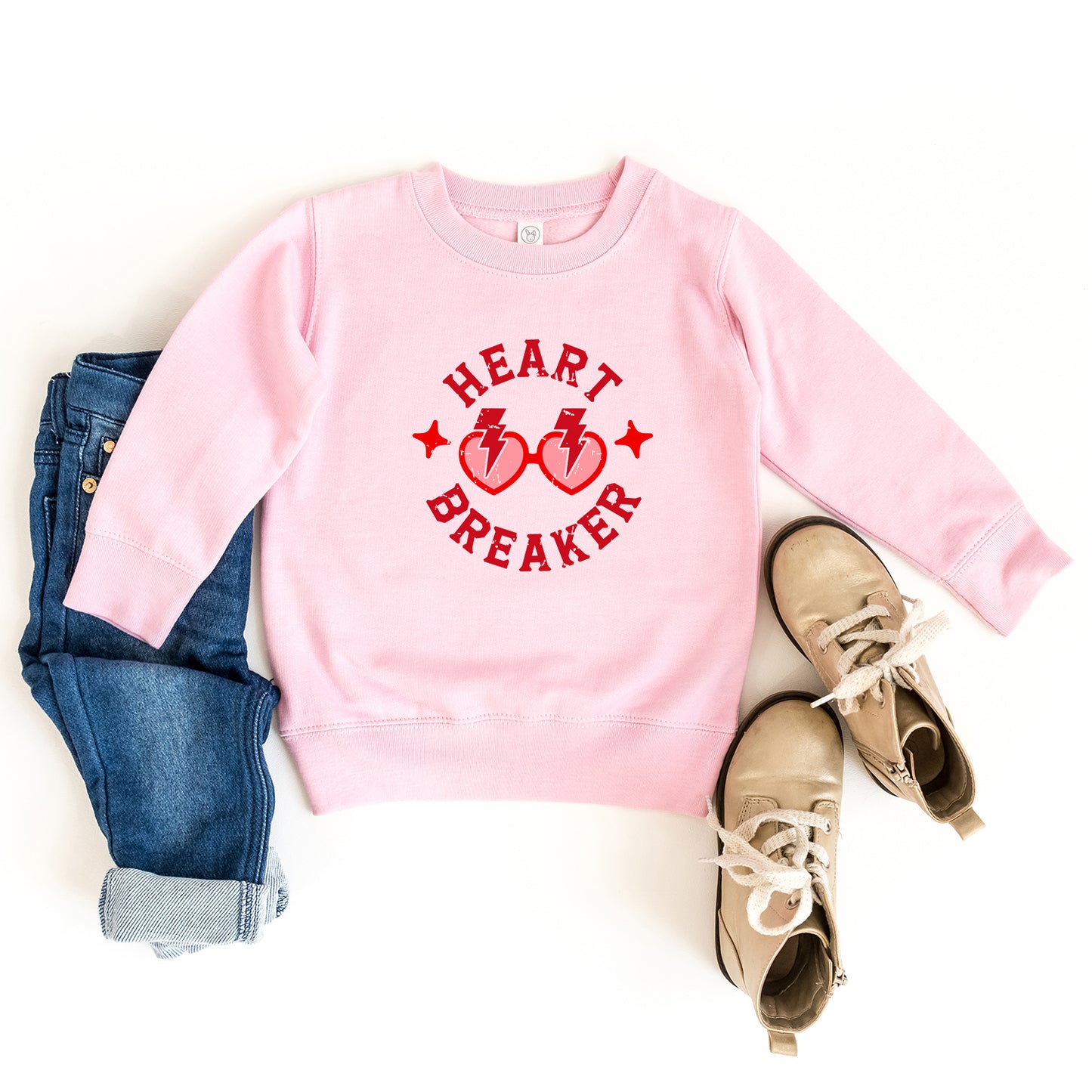 Heart Breaker Sunglasses | Toddler Graphic Sweatshirt