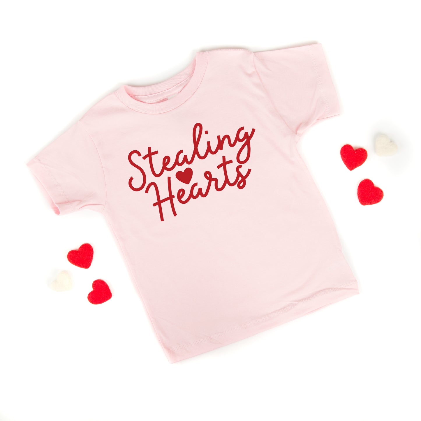 Stealing Hearts Cursive | Youth Graphic Short Sleeve Tee
