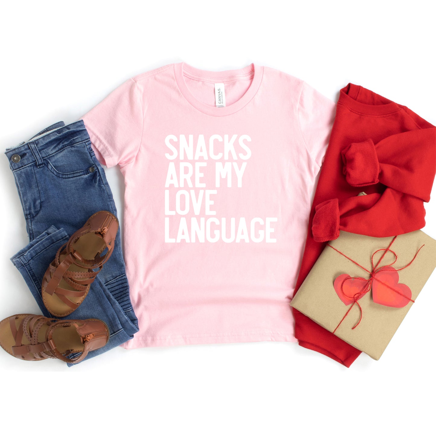 Snacks Are My Love Language | Youth Graphic Short Sleeve Tee