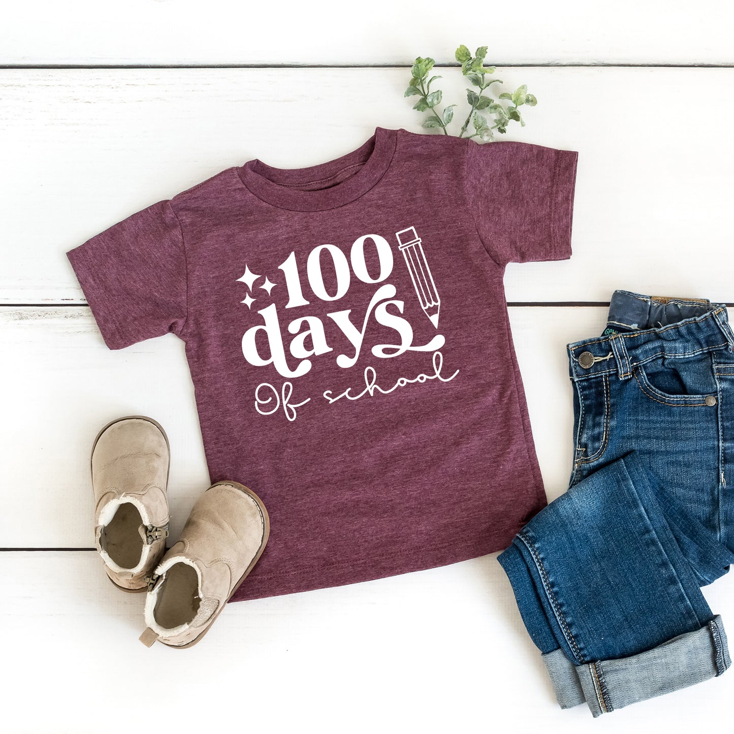 100 Days Of School Pencil | Toddler Graphic Short Sleeve Tee