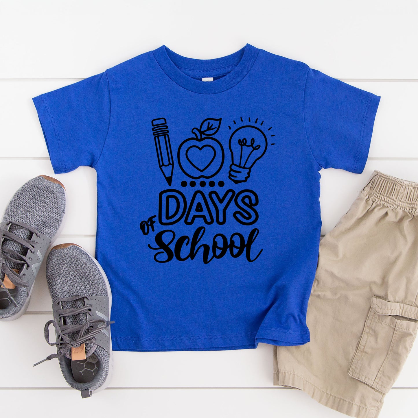 100 Days Of School | Toddler Graphic Short Sleeve Tee