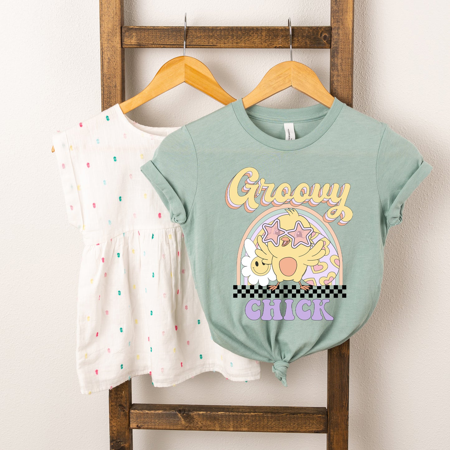Groovy Easter Chick | Youth Graphic Short Sleeve Tee