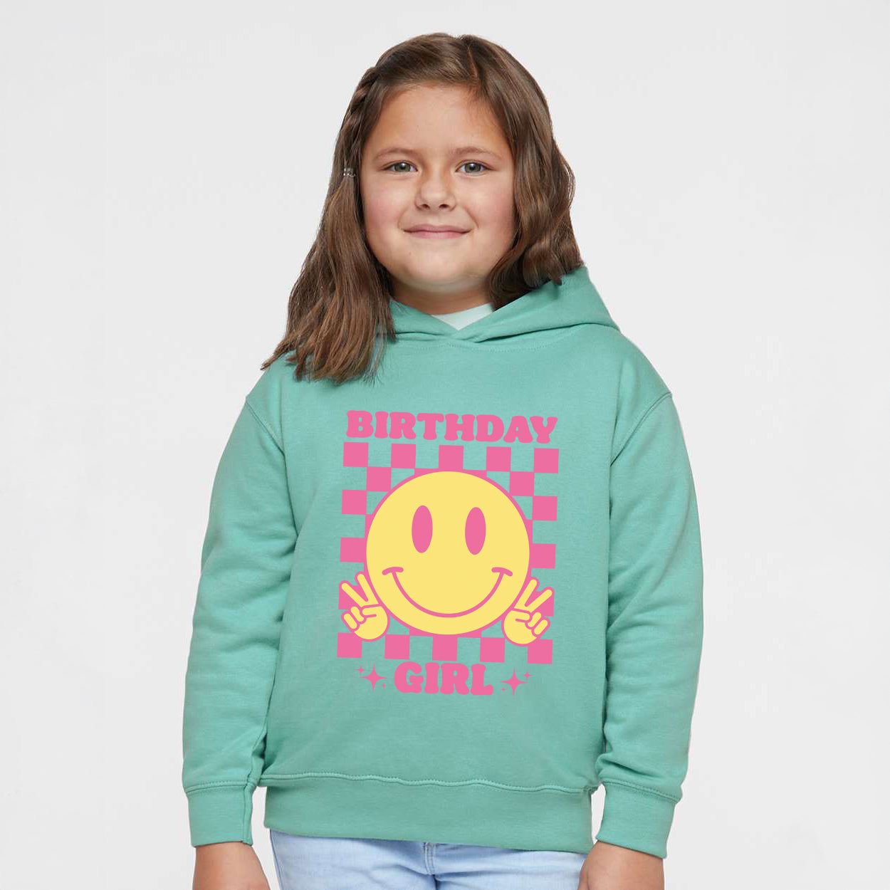 Birthday Girl Checkered | Toddler Graphic Hoodie