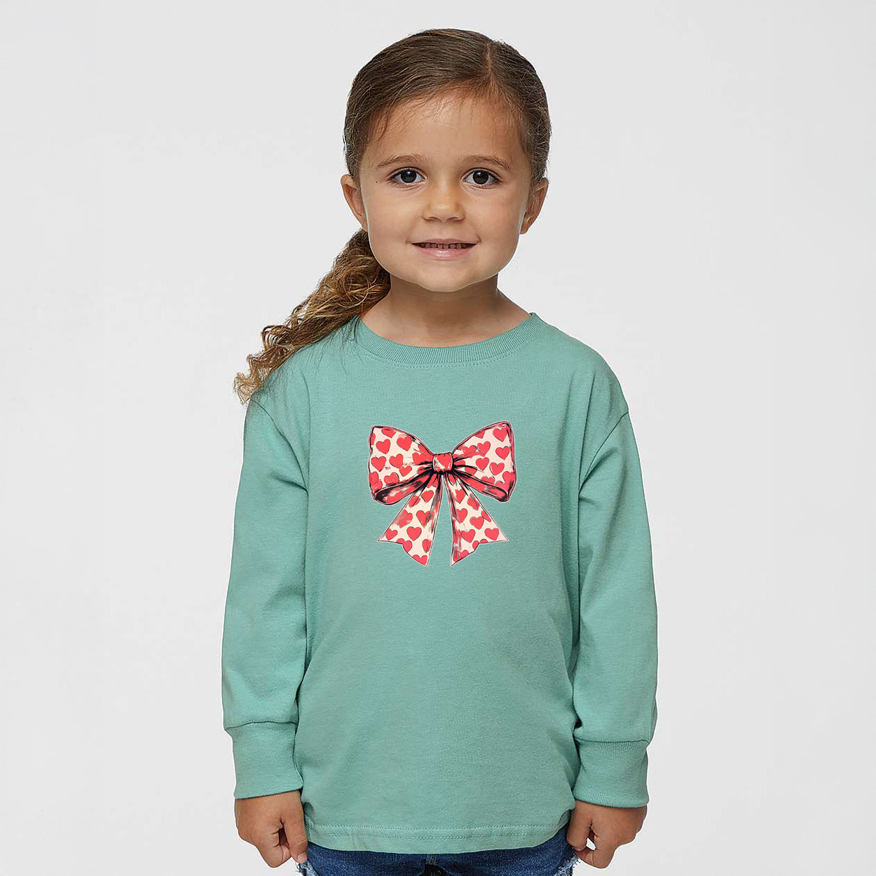 Coquette Hearts | Toddler Graphic Long Sleeve Tee