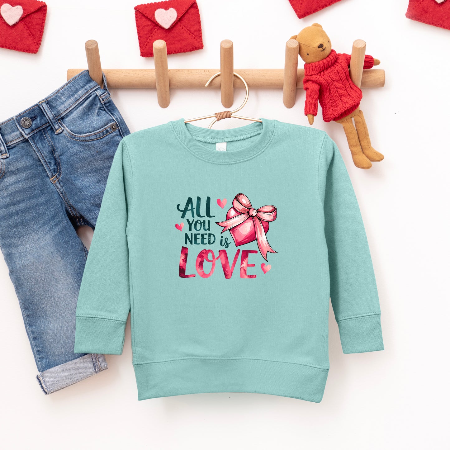 All You Need Is Love Coquette | Toddler Graphic Sweatshirt