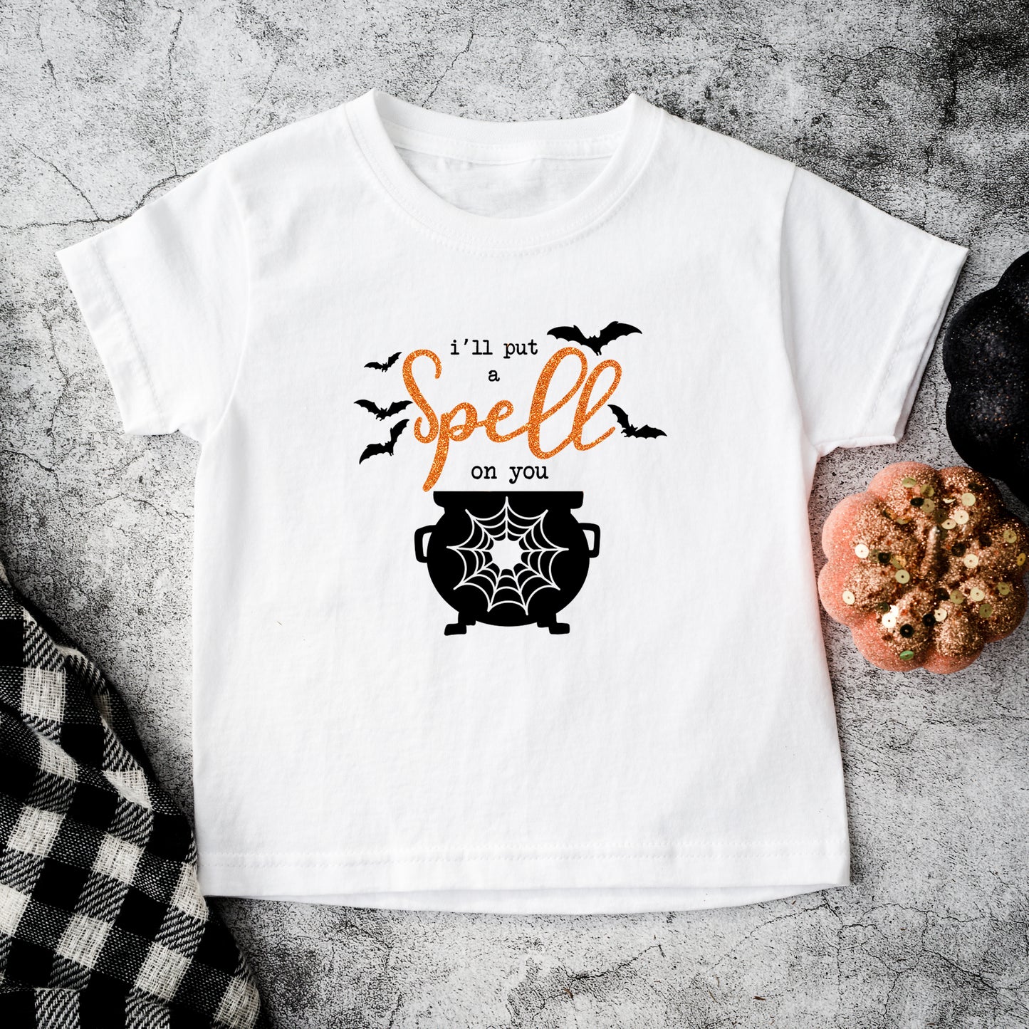 I'll Put A Spell On You Glitter | Youth Graphic Short Sleeve Tee