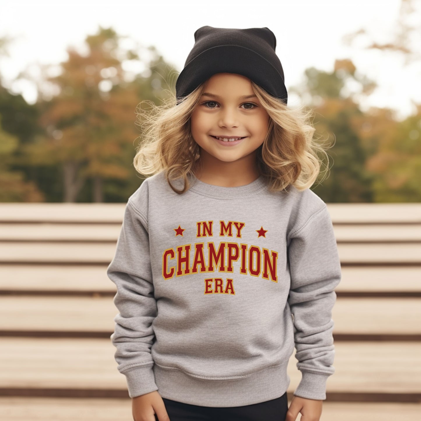 Maroon In My Champion Era | Toddler Graphic Sweatshirt