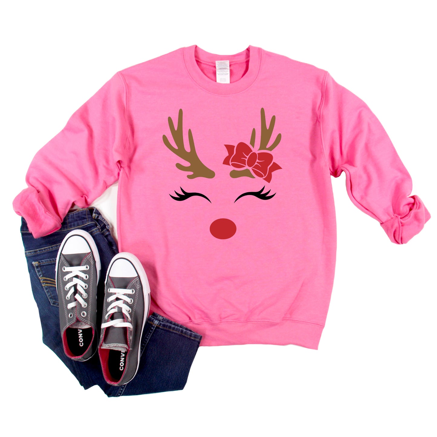 Reindeer Girl | Youth Graphic Sweatshirt