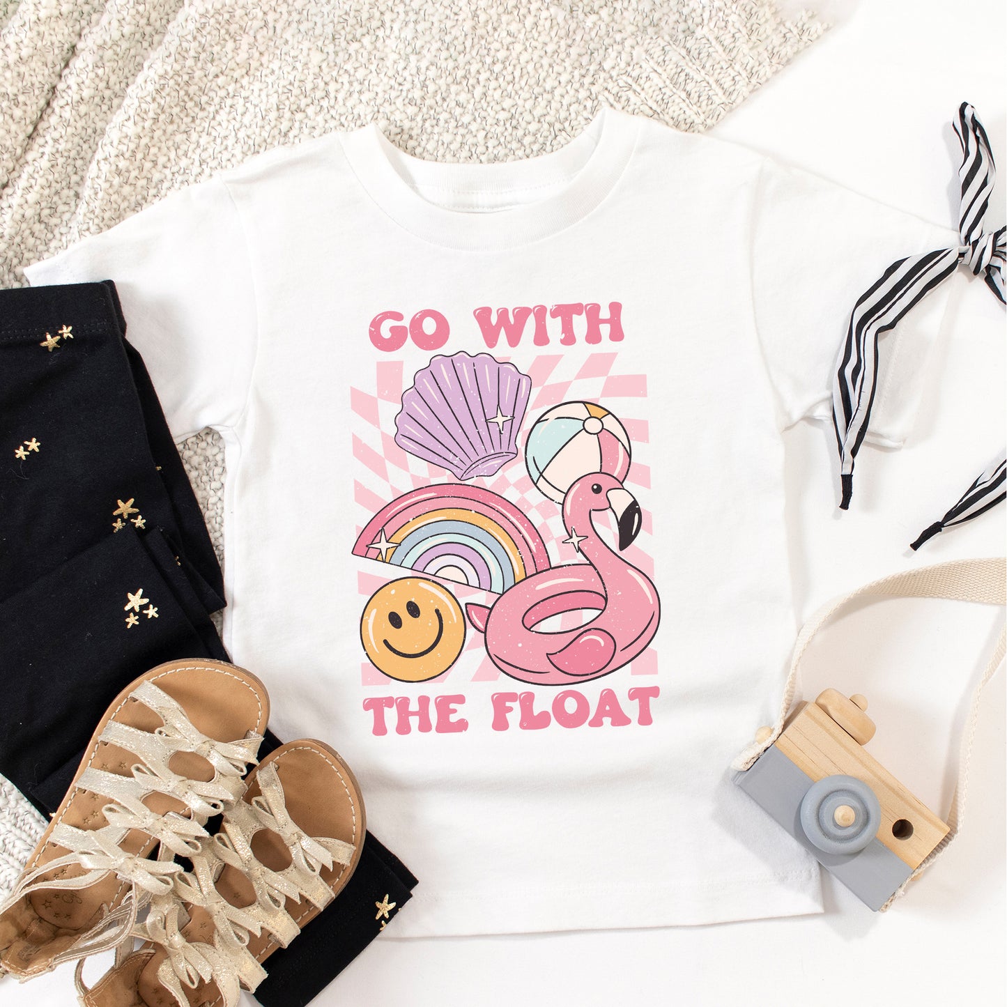 Go With The Float Pink | Youth Graphic Short Sleeve Tee