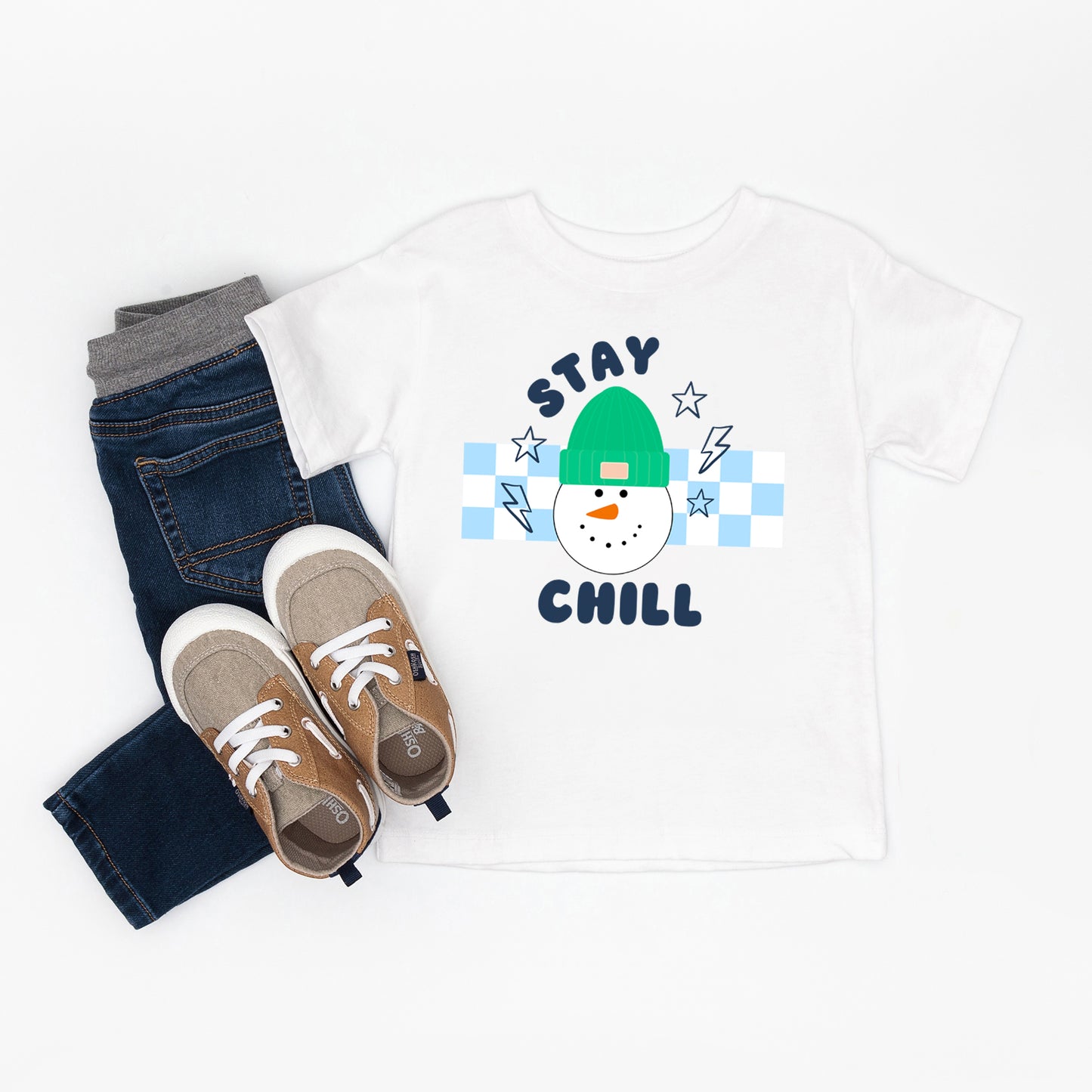 Stay Chill Checkered | Toddler Graphic Short Sleeve Tee
