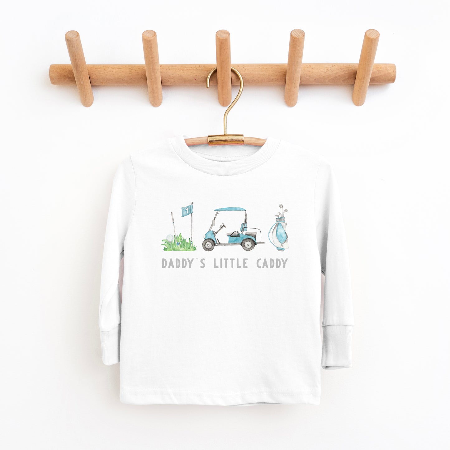 Daddy's Little Caddy | Toddler Graphic Long Sleeve Tee
