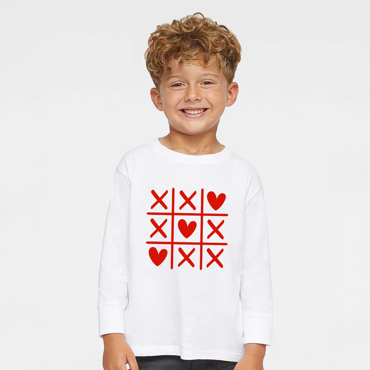 Tic Tac Heart | Toddler Graphic Long Sleeve Tee