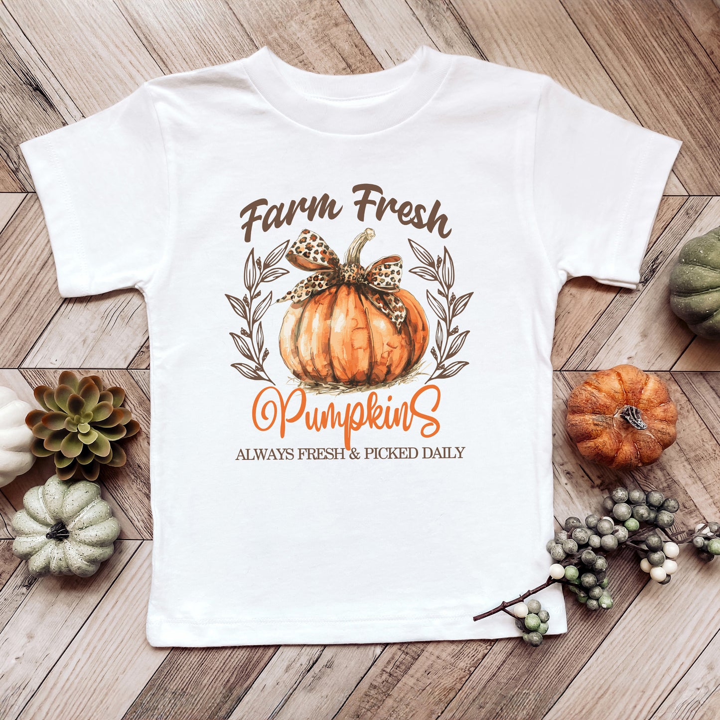 Coquette Farm Fresh Pumpkin | Youth Graphic Short Sleeve Tee