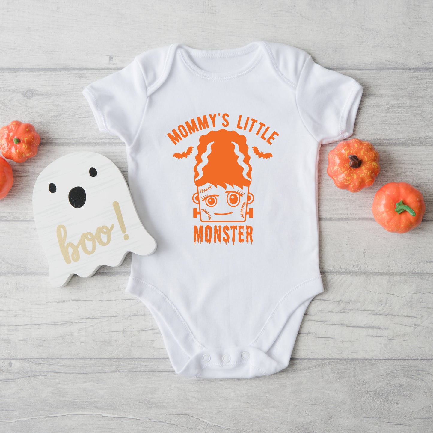 Mommy's Little Monster Girl | Baby Graphic Short Sleeve Onesie