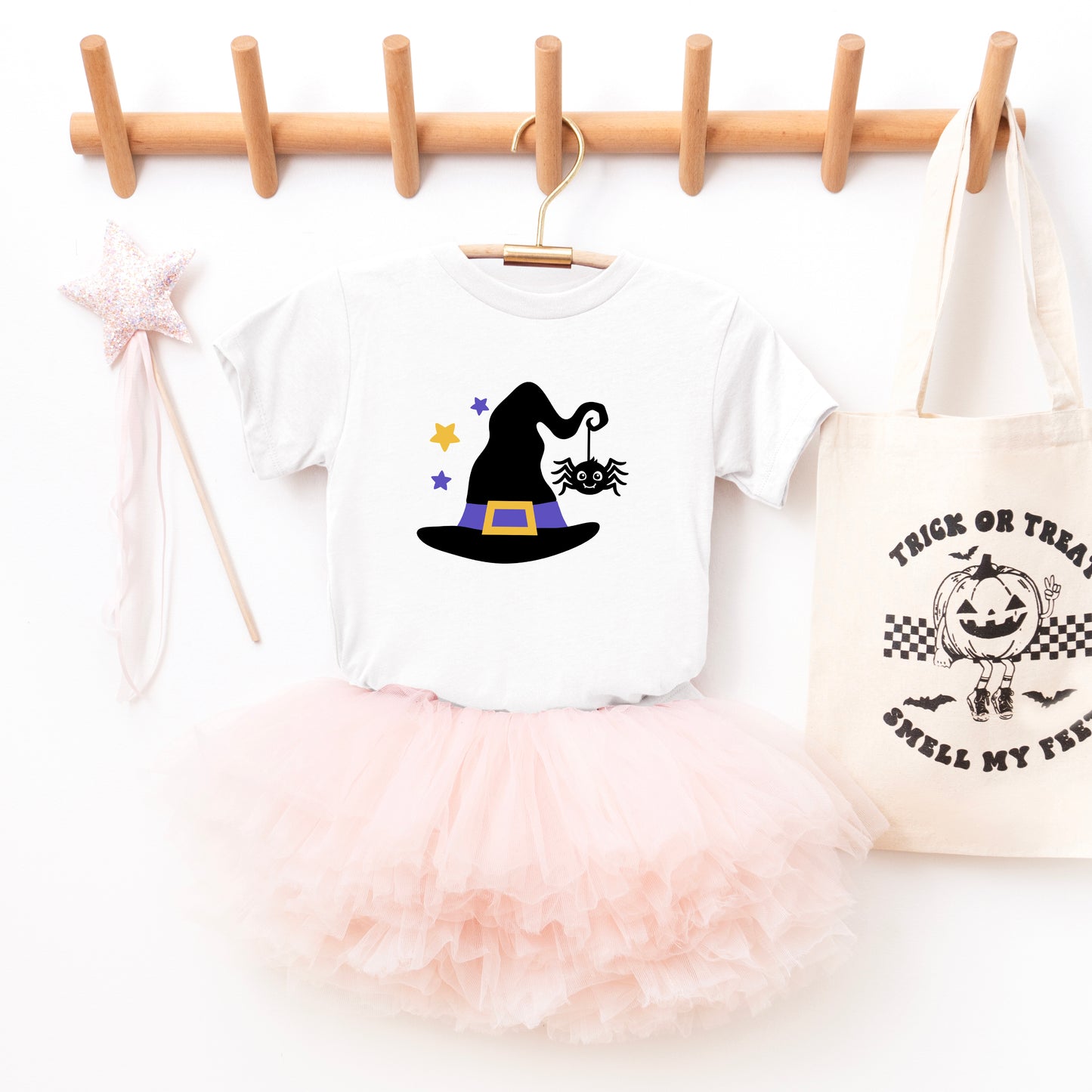 Witch And Spider | Toddler Graphic Short Sleeve Tee