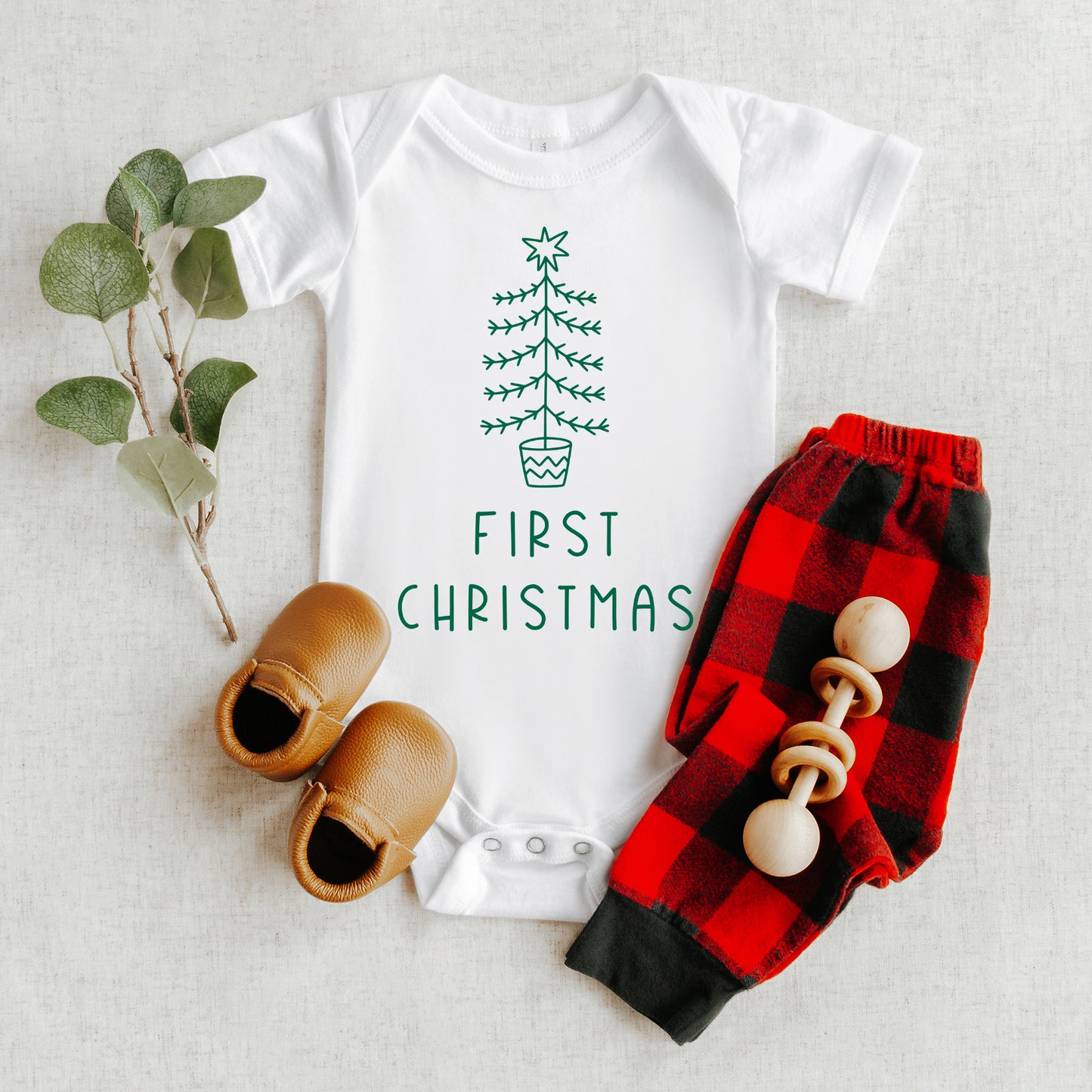 First Christmas Tree | Baby Graphic Short Sleeve Onesie
