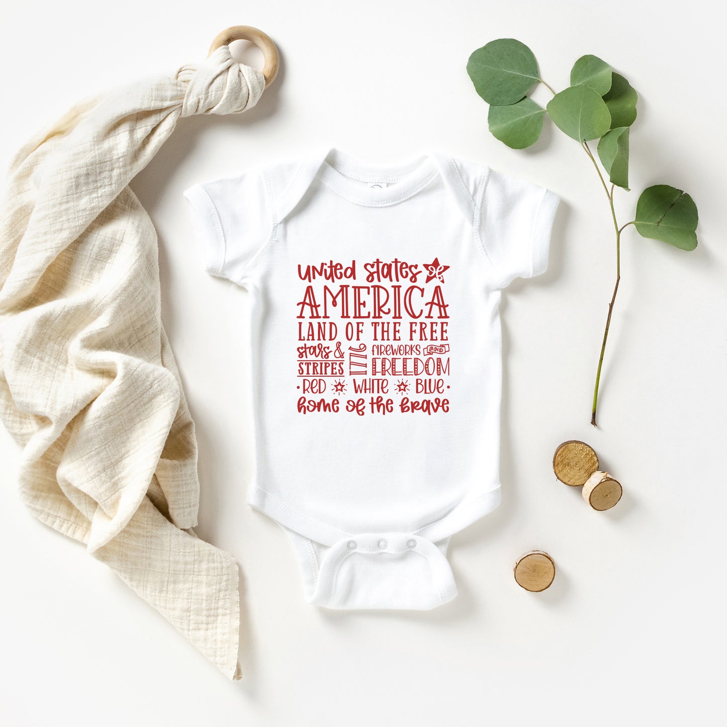 4th Of July Subway | Baby Graphic Short Sleeve Onesie