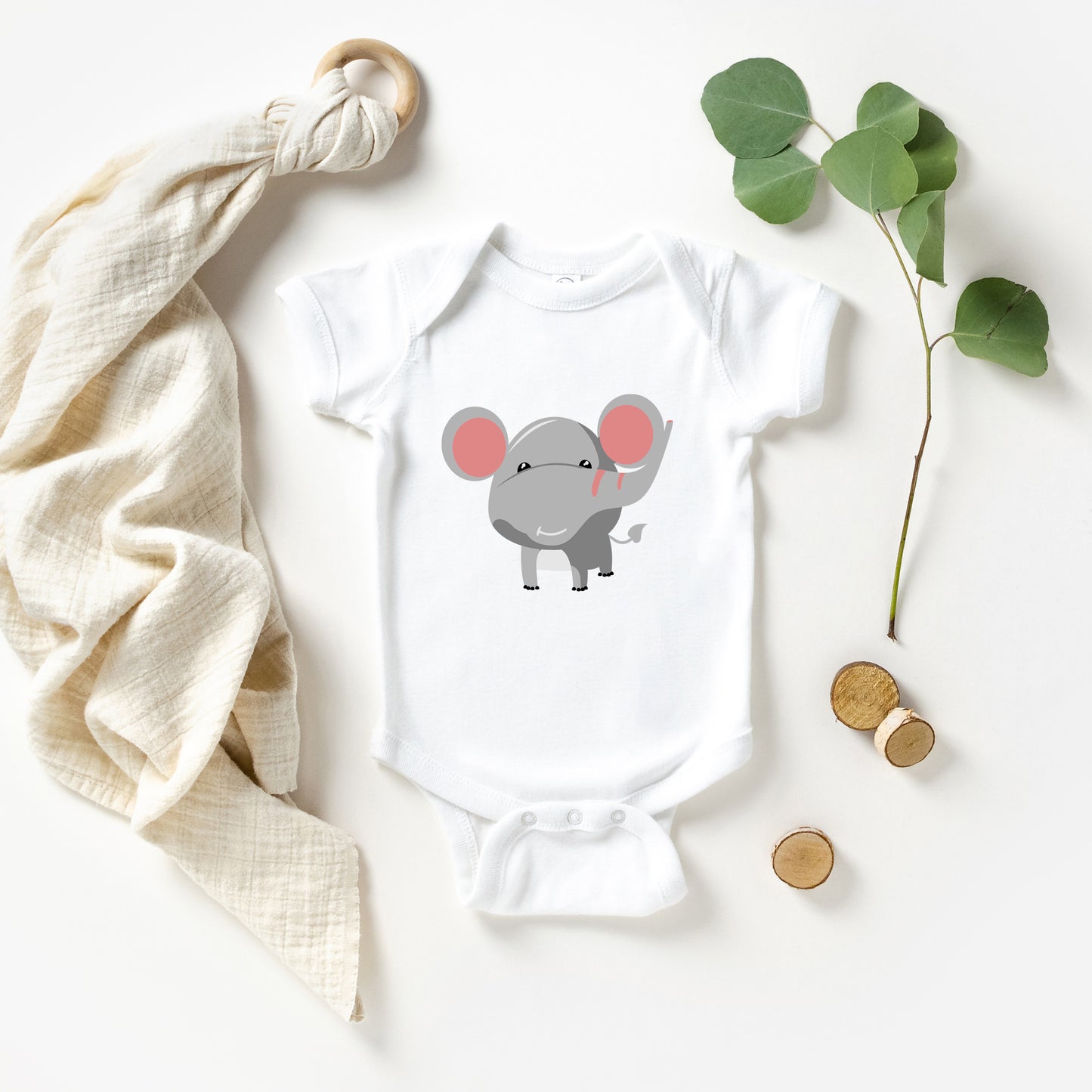 Elephant Colorful | Baby Graphic Short Sleeve Onesie