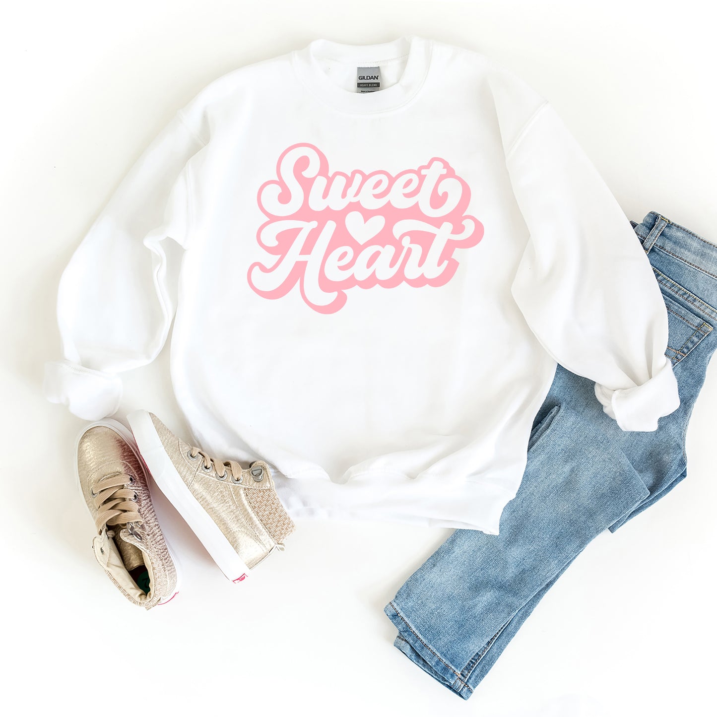 Sweet Heart With Heart | Youth Graphic Sweatshirt