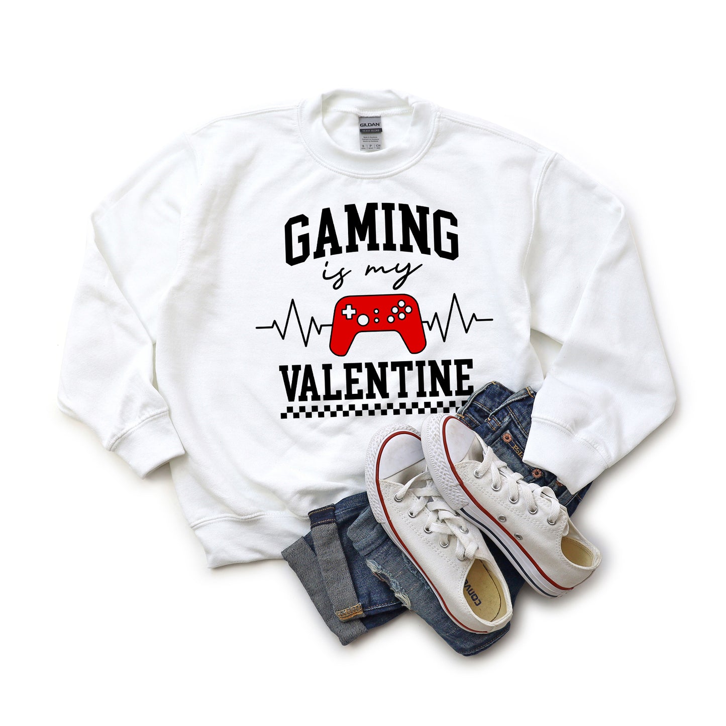 Gaming Is My Valentine | Youth Graphic Sweatshirt