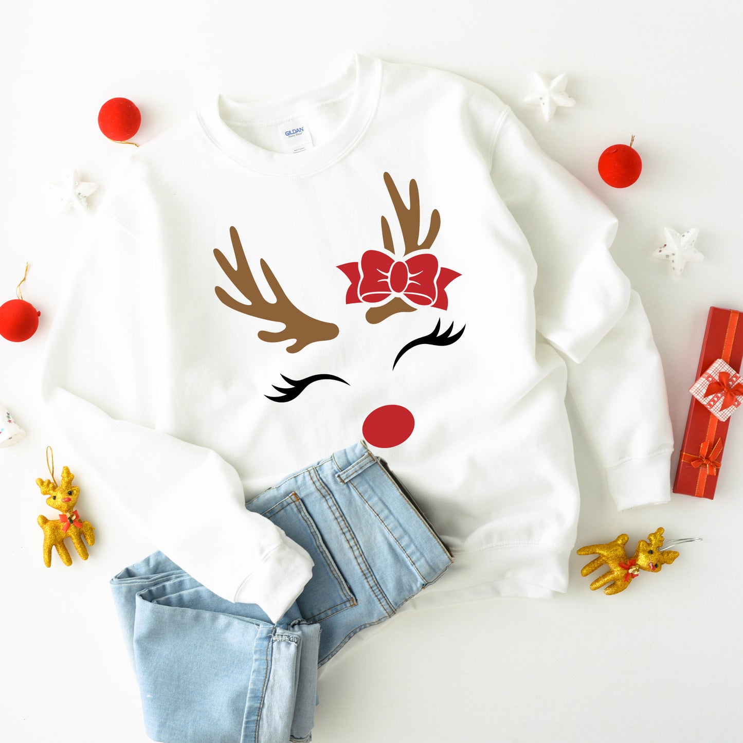 Reindeer Girl | Youth Graphic Sweatshirt