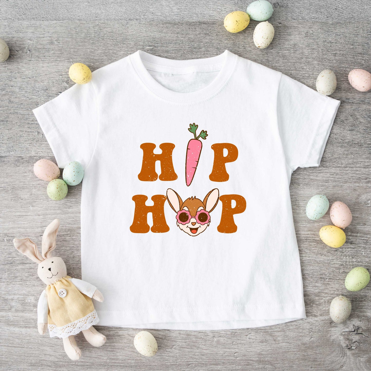 Hip Hop Bunny With Glasses | Youth Graphic Short Sleeve Tee