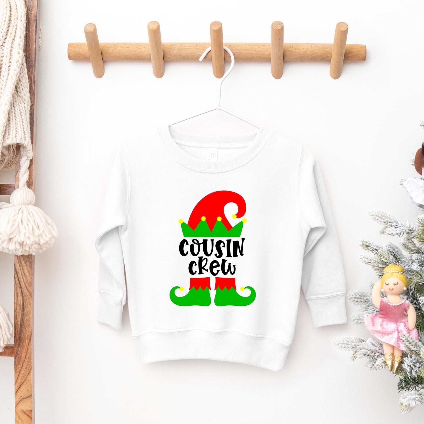 Cousin Crew Elf | Toddler Graphic Sweatshirt