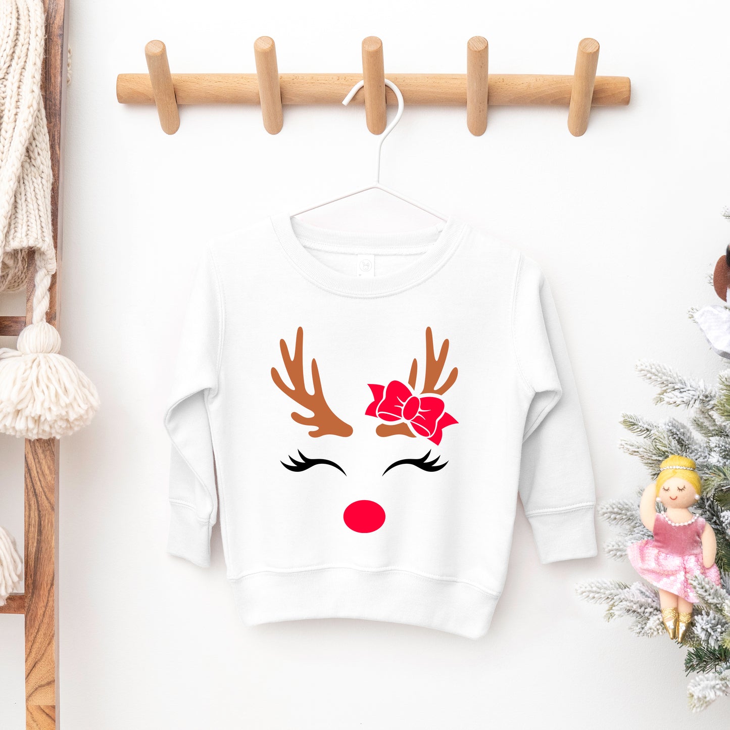 Reindeer Girl | Toddler Graphic Sweatshirt