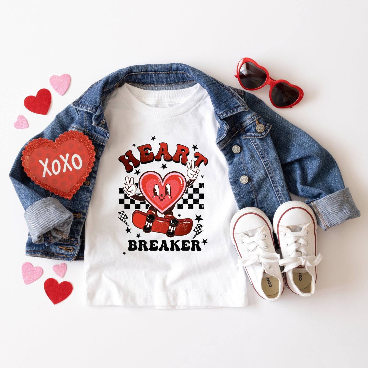 Heart Breaker Skater | Toddler Graphic Short Sleeve Tee