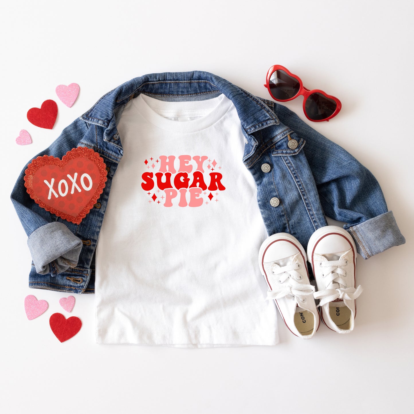 Hey Sugar Pie Stars | Toddler Graphic Short Sleeve Tee